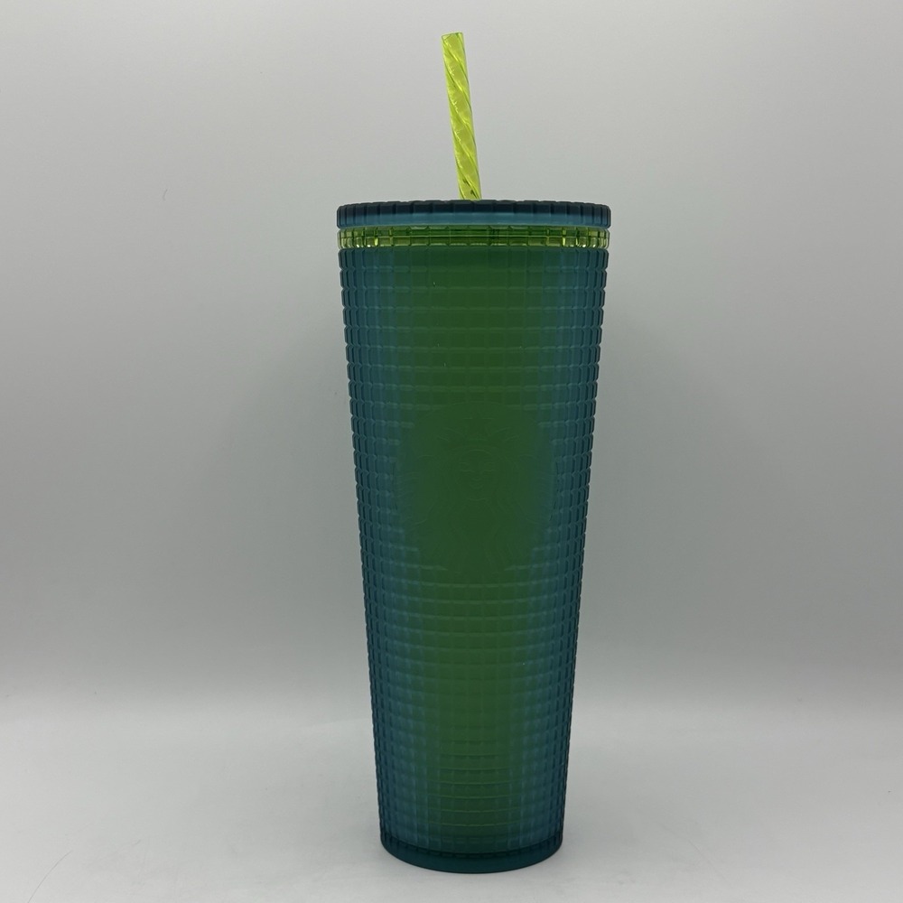Starbucks Green Jelly Acrylic Grid Tumblr Limited Edition 2022 24oz B09QHFDFFW